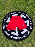 Wrath Polyester Shorts 7" Red
