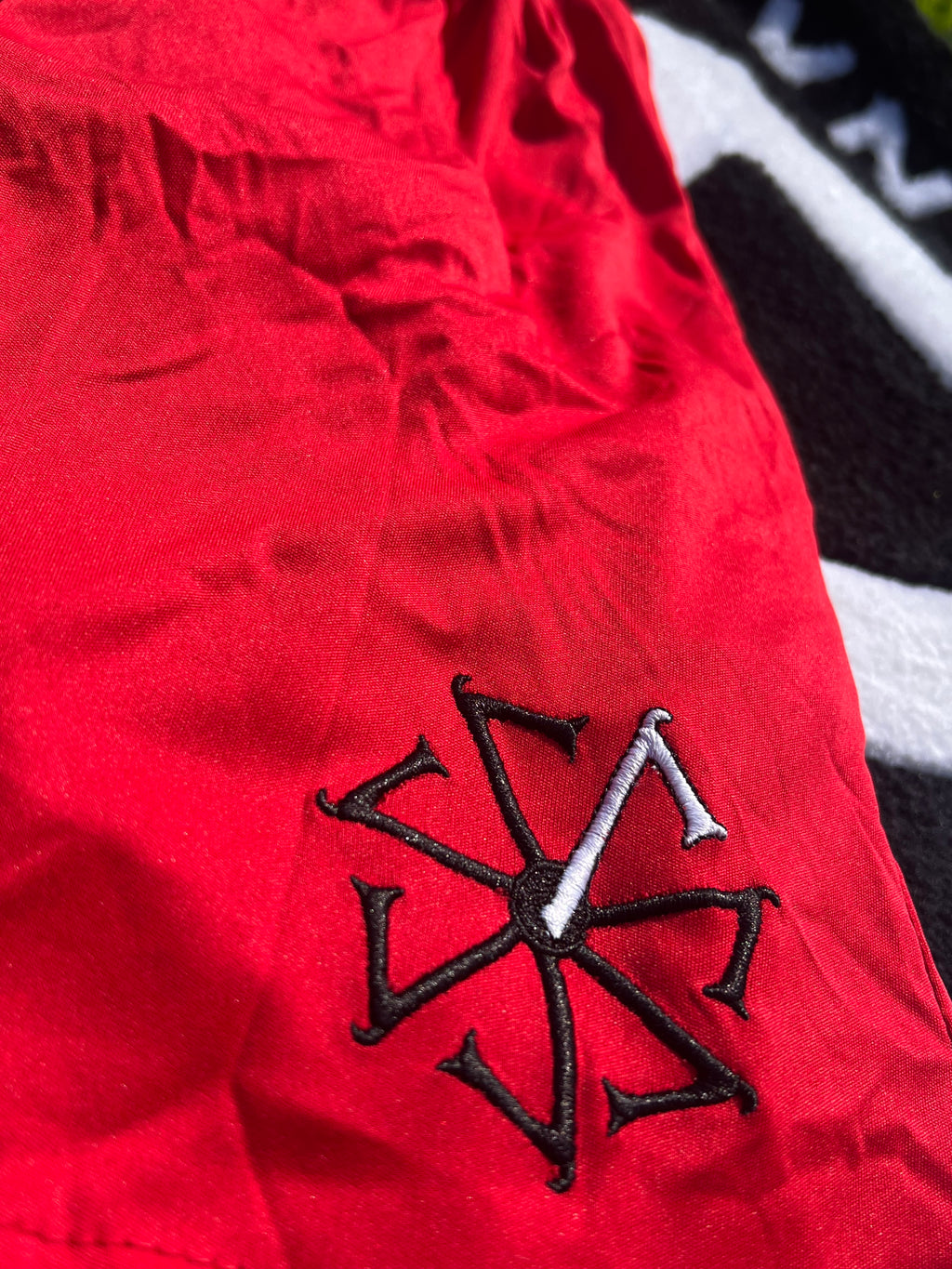 Wrath Polyester Shorts 7" Red