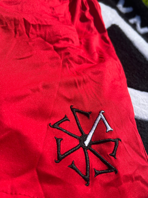 Wrath Polyester Shorts 7" Red
